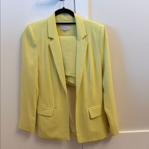 Yellow Blazer Shorts Set